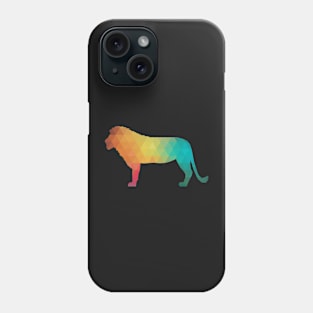 Rainbow lion silhouette Phone Case