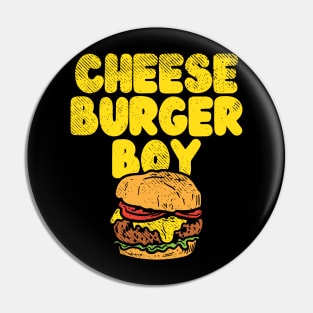 Cheese Burger Boy Pin