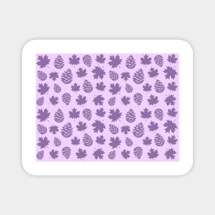 Autumnal Leafs in Purple Tones - Nature Pattern Magnet