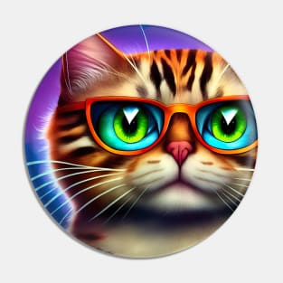 Colorful Cat Art Designs Pin