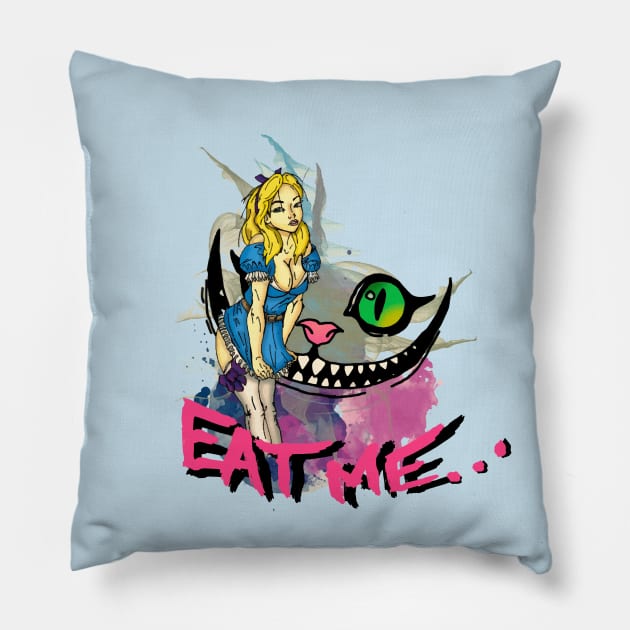 Sexy  Alice in Wonderland Pillow by AmurArt