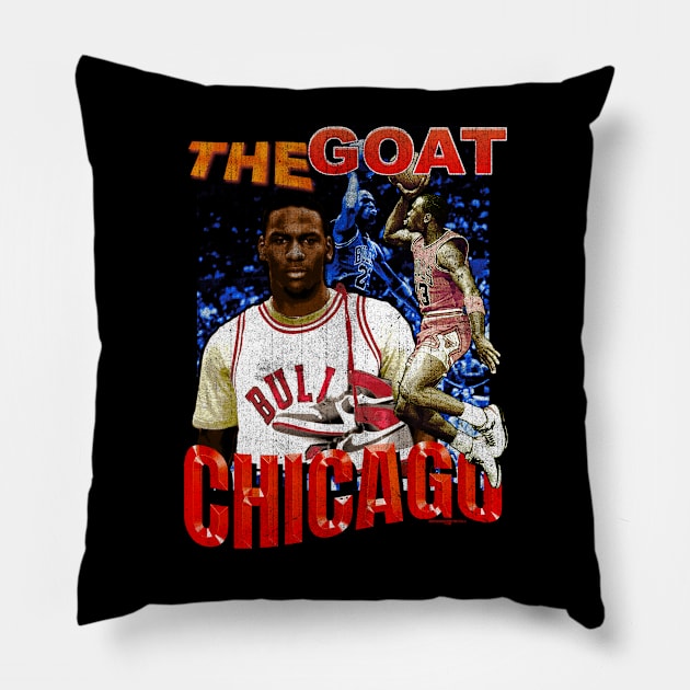 The Goat Chicago Bootleg Pillow by Bootlegheavens