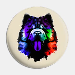 Chow Chow Dog Minimal Illustration Design Pin