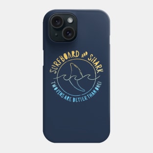 Surfboard And Shark Funny Summer Beach Phone Case