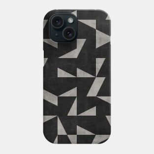 Mid-Century Modern Pattern No.12 - Black and Grey Concrete Phone Case