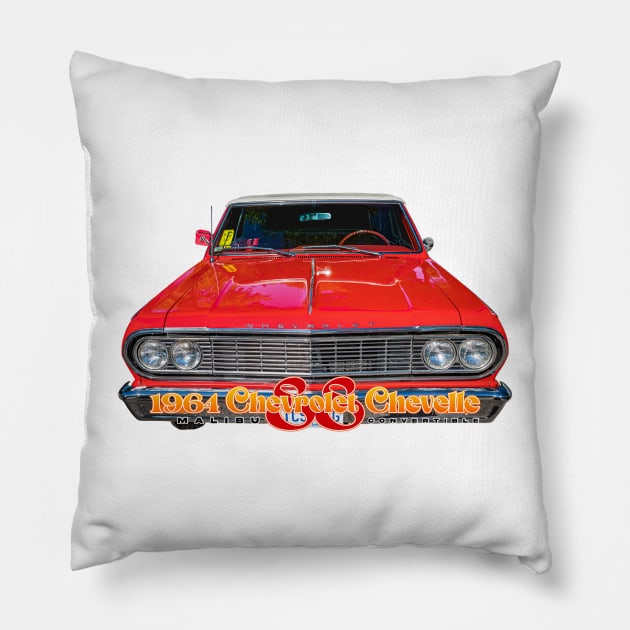 1964 Chevrolet Chevelle Malibu SS Convertible Pillow by Gestalt Imagery