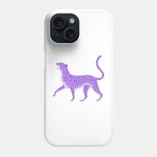 Purple Leopard Drawing Phone Case