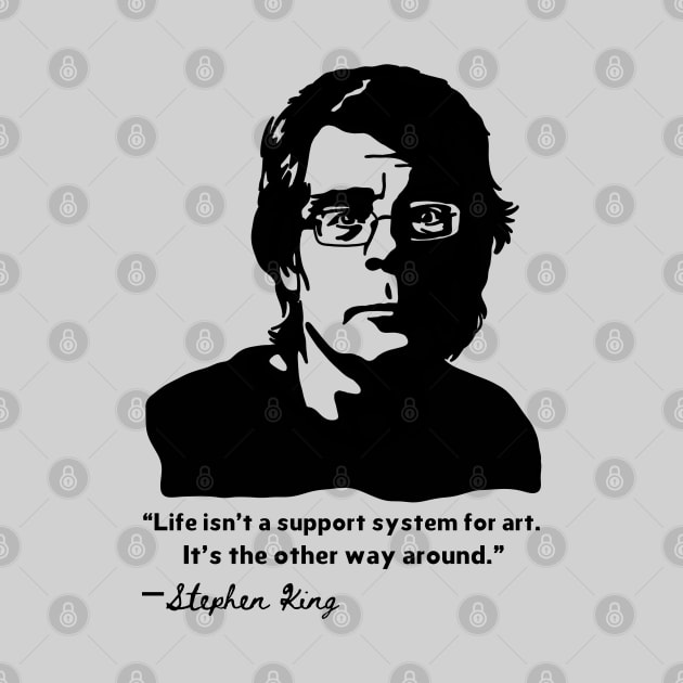 Stephen King Portrait and Quote by Slightly Unhinged