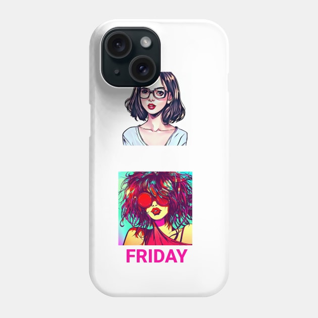 Party Girl Monday to Friday Phone Case by Anthony88