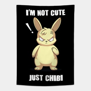 I'm Not Cute Just Chibi Angry Bunny Anime Tapestry