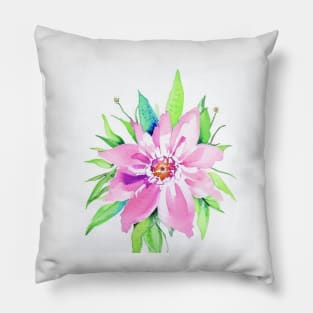 Watercolor Flower Pillow