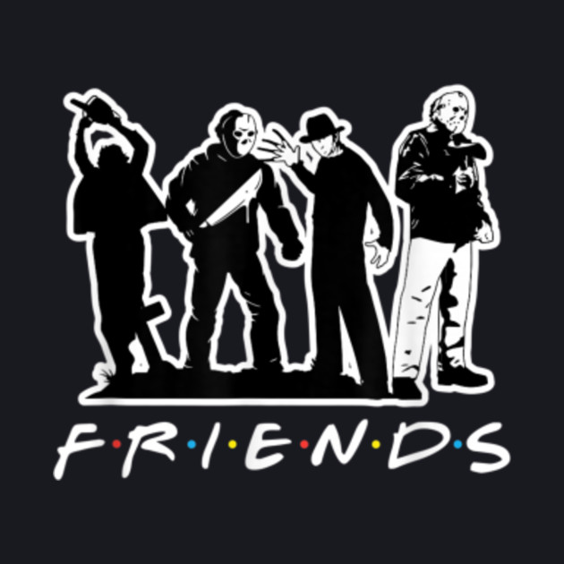 Funny Friends Squad Horror Halloween 80s Tshirt - Funny ...