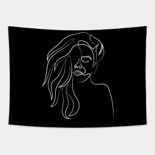 Your Shadow Stands out in the Projection of my Dreams | One Line Drawing | One Line Art | Minimal | Minimalist Tapestry