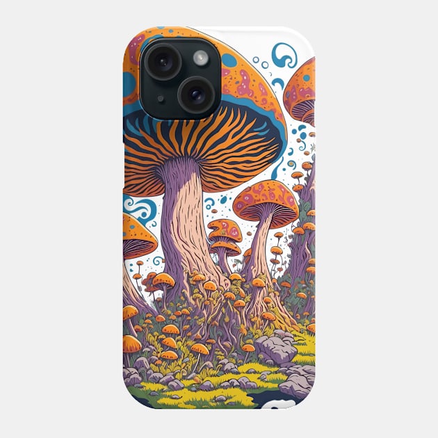 Magic Mushrooms - Colorful Phone Case by ElMass