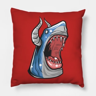 Shark Zombie Pillow