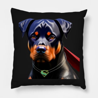 Rottweiler Ai superhero Pillow