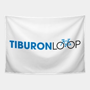 Tiburon Loop blue with bike Tapestry