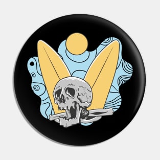 SKULL SURF Pin