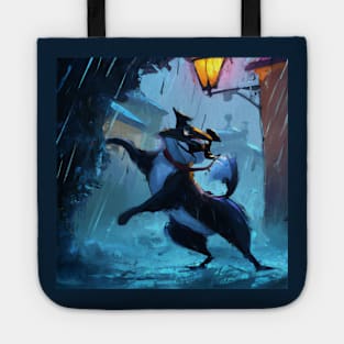 Dedicated Dog Practices Karate in the Rain Tote