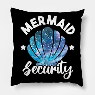 Mermaid Security Seashell Mermaid Squad Birthday Party Pillow