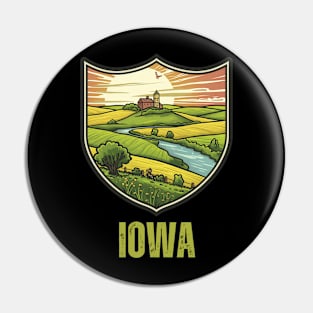 Iowa State USA Pin