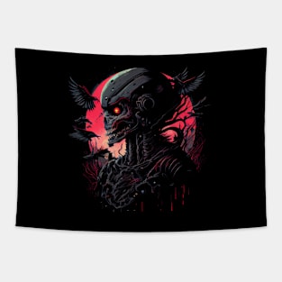 Design of skull alien Tapestry