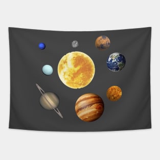 Planets Orbit Around the Sun Solar System Tapestry