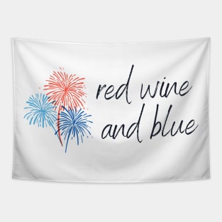 Red Wine Bleu Wine - Funny Wine Lover Quote Tapestry