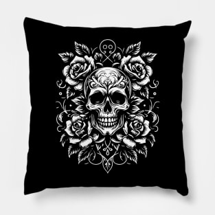 skull tattoo design Pillow