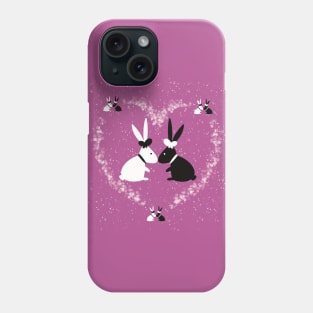 Rabbit purple wedding Phone Case