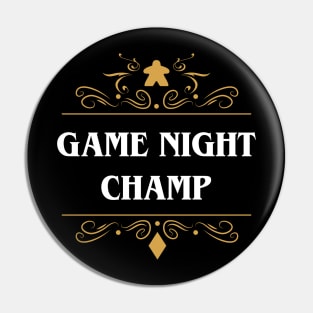 Board Games Game Night Champ Pin