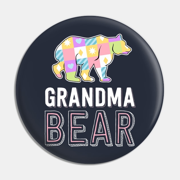 Grandma Bear Quilting Shirts For Women Craft Quilt Sewing Pin by 14thFloorApparel