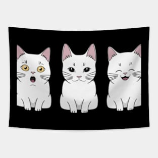 Three cats, three moods Tapestry