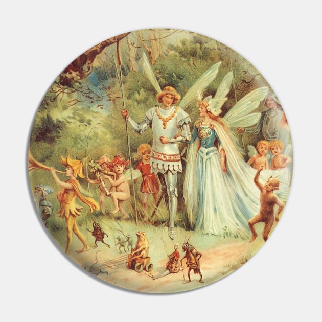 Vintage Fairy Tales, Thumbelina's Wedding to Prince Pin by MasterpieceCafe