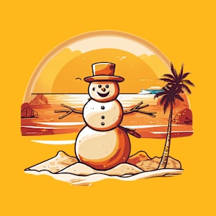 Snowman with summer T-Shirt