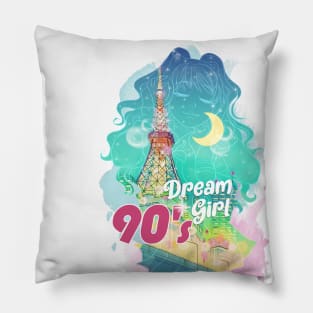 90's Dream Girl (Lines version) Pillow