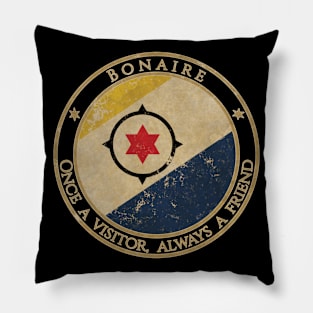 Vintage Bonaire USA North America United States Flag Pillow