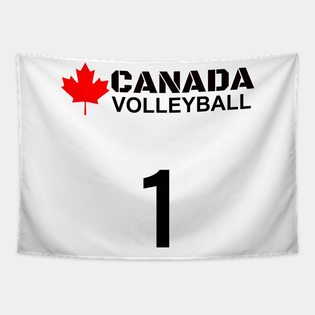 Canada Volleyball 1 Gift Idea Tapestry by werdanepo