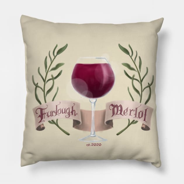 Furlough Merlot Pillow by Star Sandwich