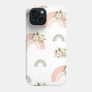 Boho Rainbow Hippie Pattern Design Flowers Phone Case