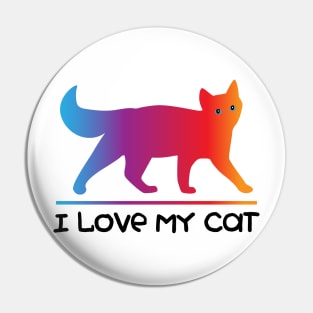 I Love My Cat Pin