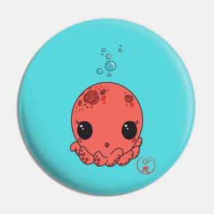 Cute Octopus in kawaii style Pin