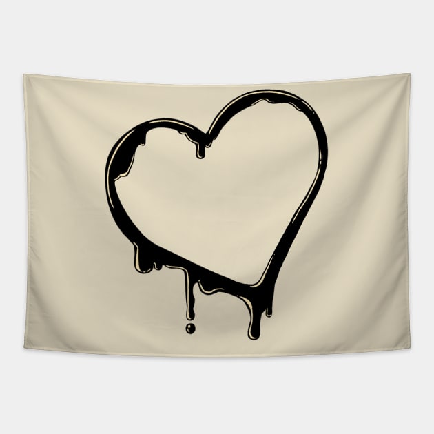 Inky Hearts Tapestry by TerraTerraCotta