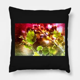 Festive Holly Pillow