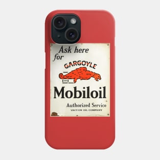 Gargoyle Mobiloil Authorized service sign Phone Case