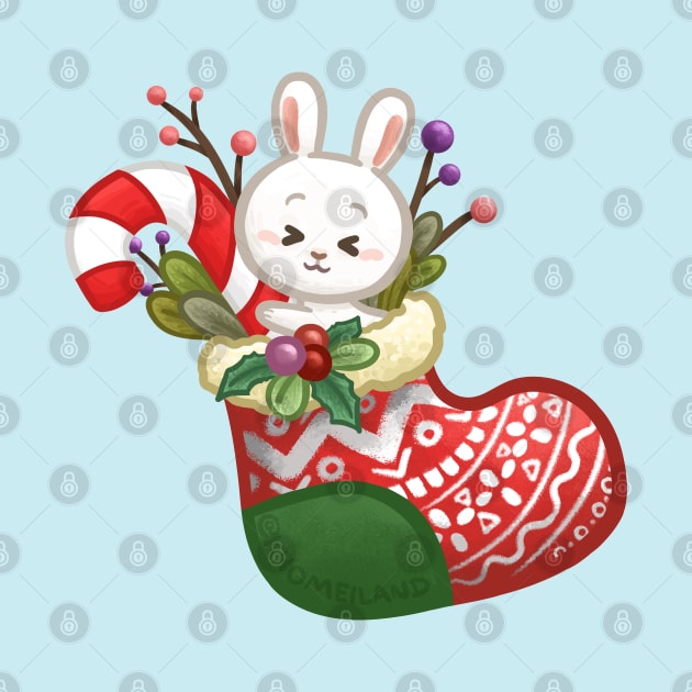 Bunny Christmas Sock by Khotekmei