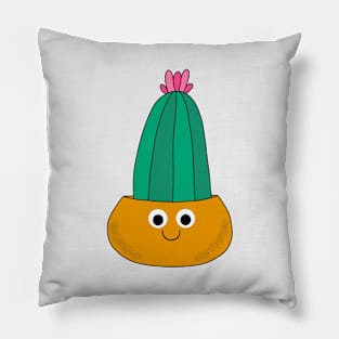 Cute Cactus Design #101: Slightly Blushing Cactus Pot Pillow