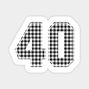 Plaid Number - 40 - Dark Magnet