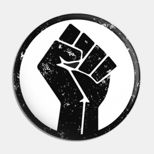 BLACK POWER RAISED FIST Pin