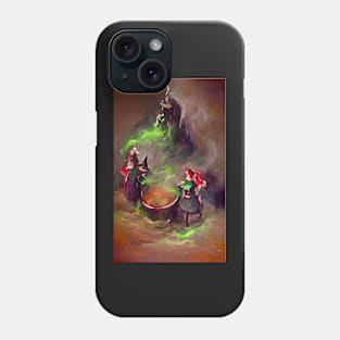 WITCHES BREWING UP A LOTION FOR HALLOWEEN I Phone Case